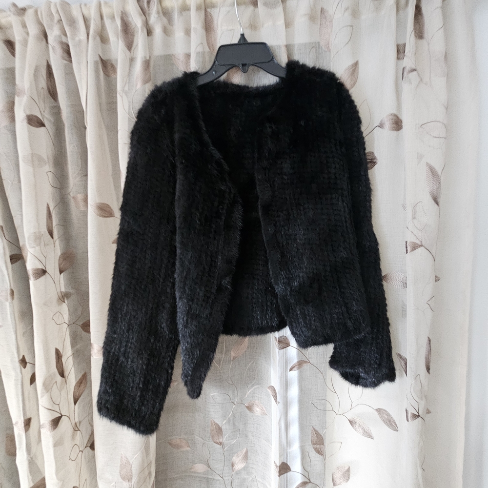 Black Faux Fur Women's Jacket